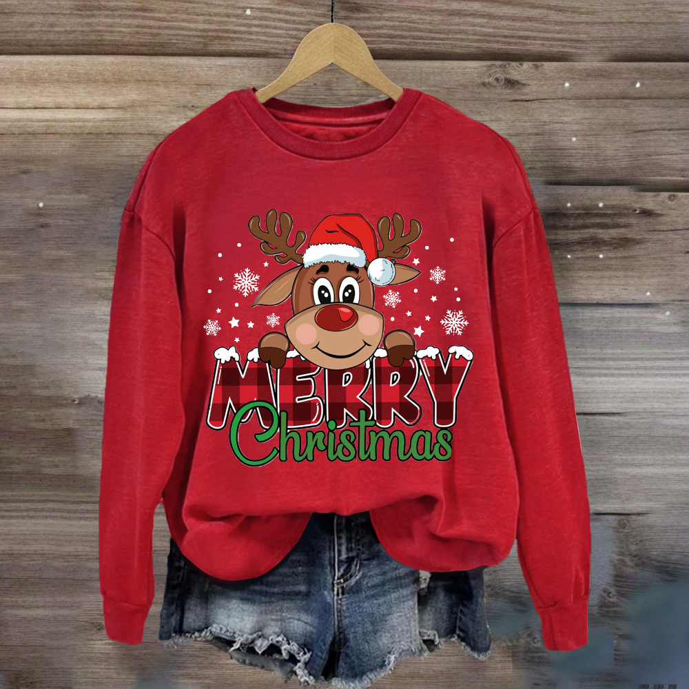 Reindeer Merry Christmas  Sweatshirt