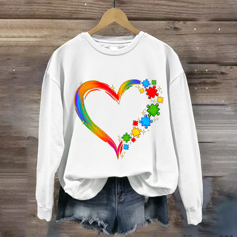 Rainbow Heart Accept Understand Love Sweatshirt