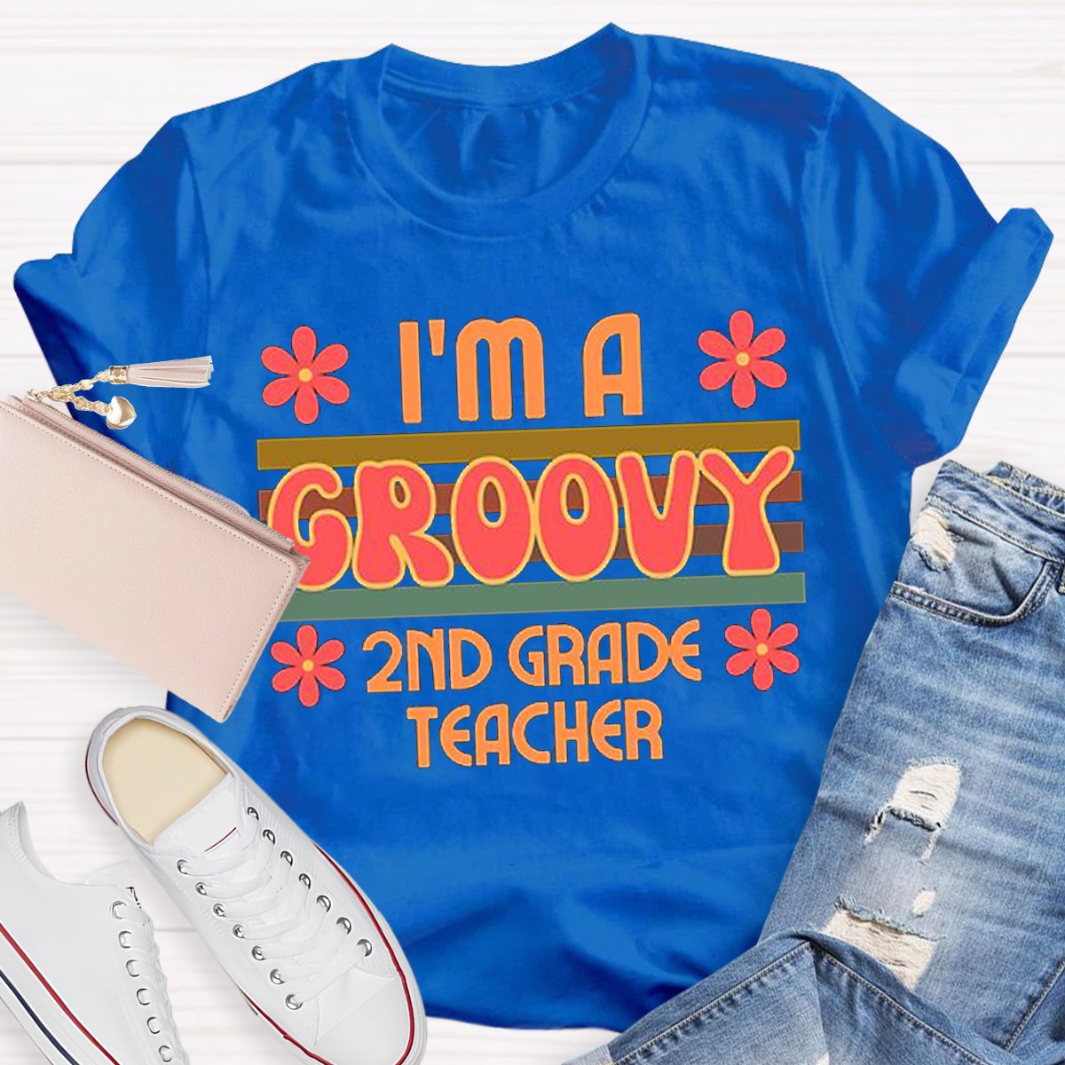 Personalized I'm A Groovy 2nd Grade Teacher Shirt