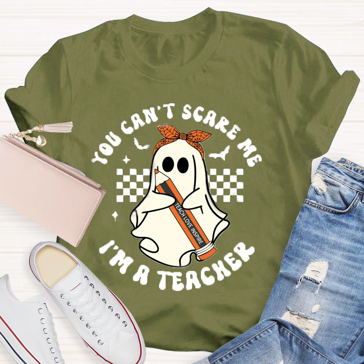 You Can't Scare Me I'm A Teacher Halloween Shirt