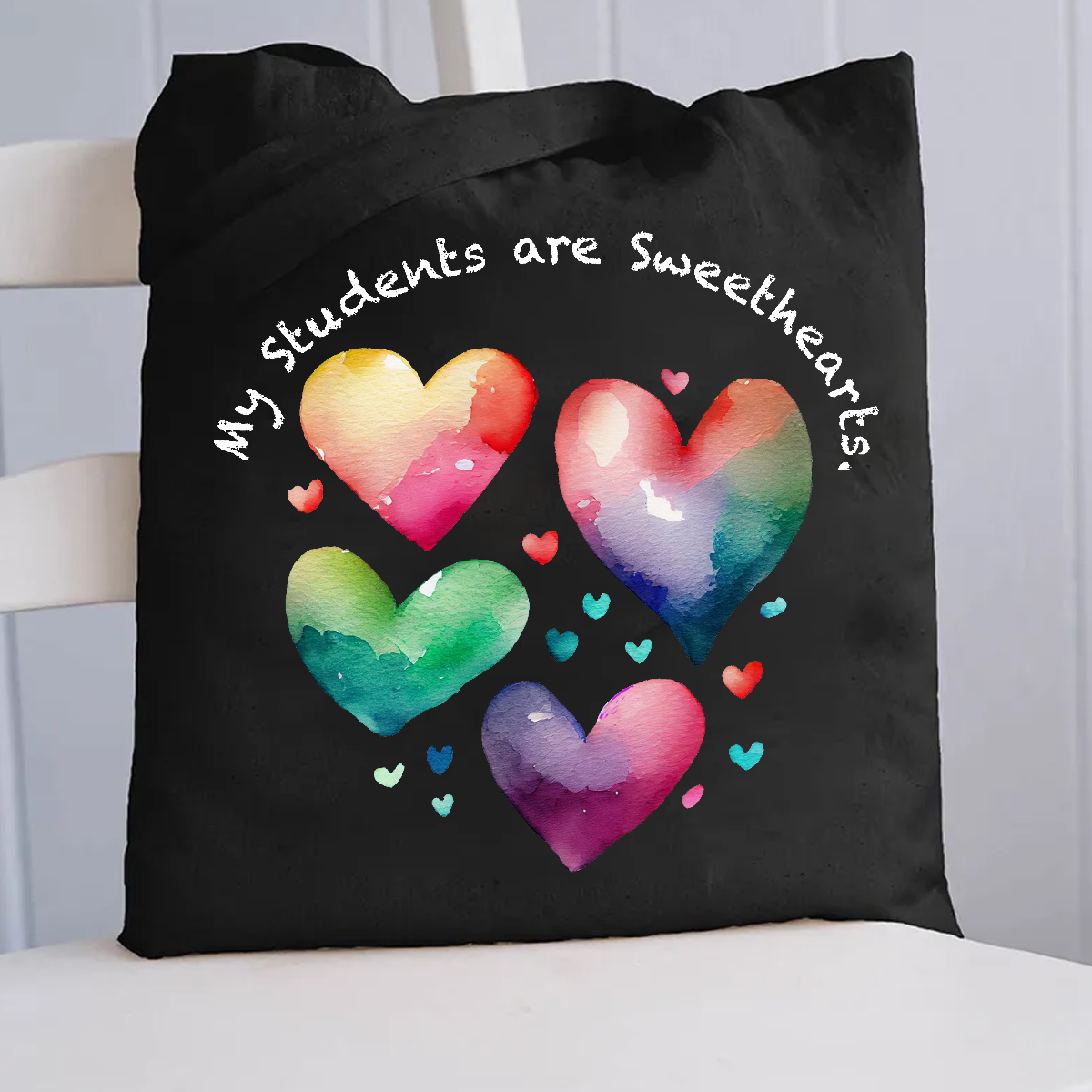 My Students Are Sweethearts Teacher Canvas Tote Bag