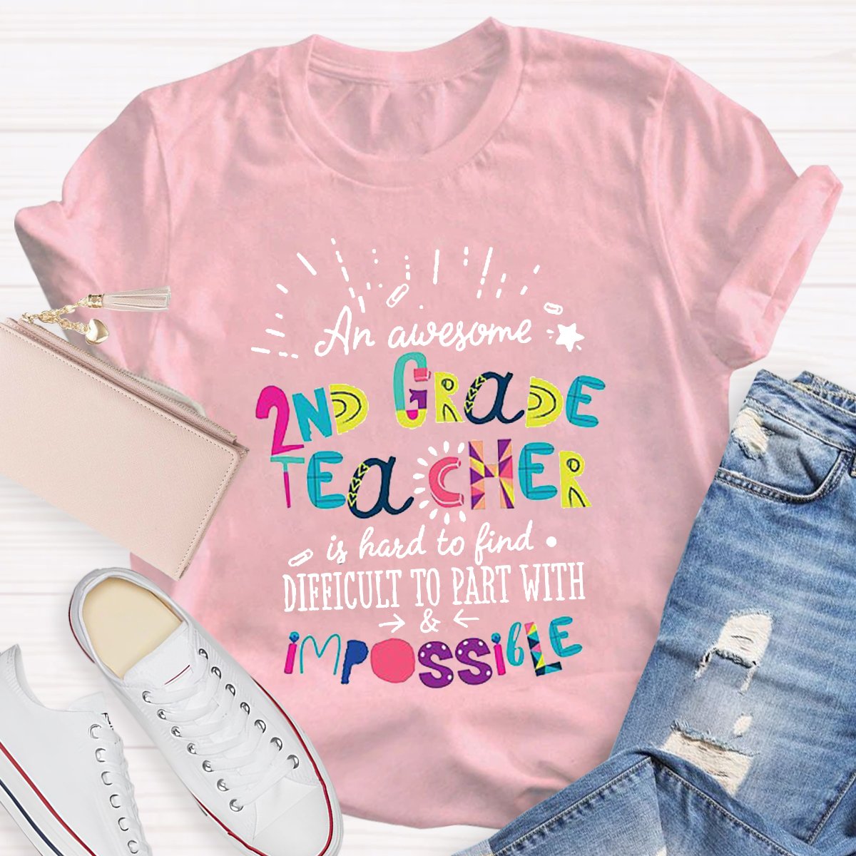 Personalized 2nd Grade Teacher Shirt