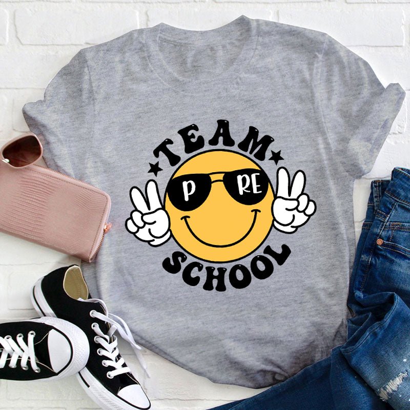 Personalized Grade Handsome Smiling Face Teacher T-Shirt