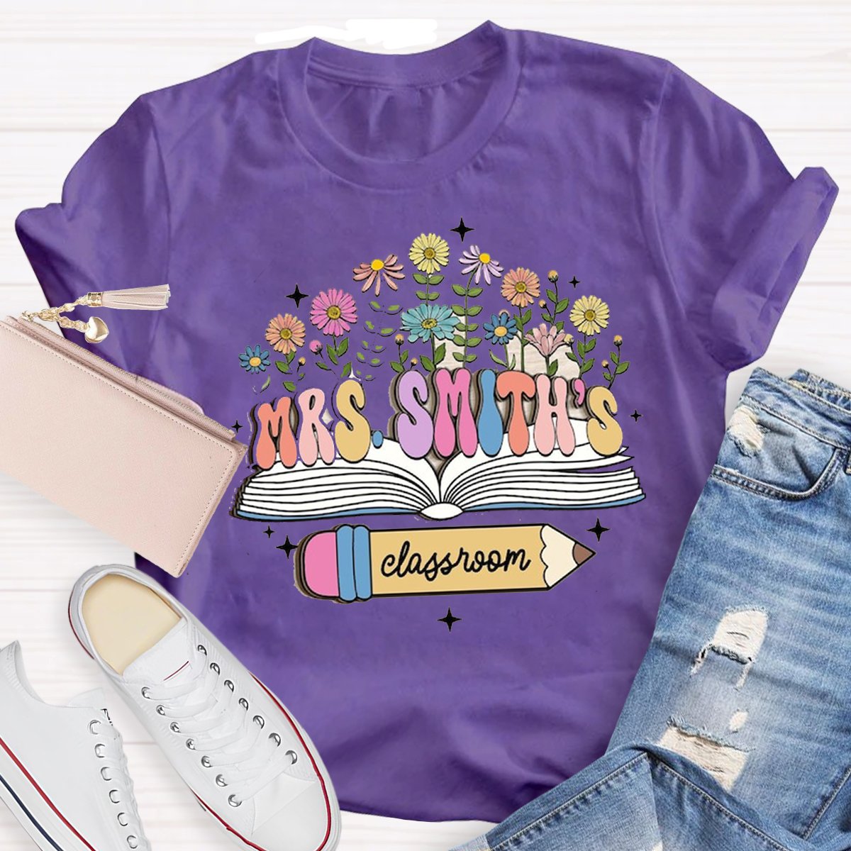 Personalized Name Teacher Shirt