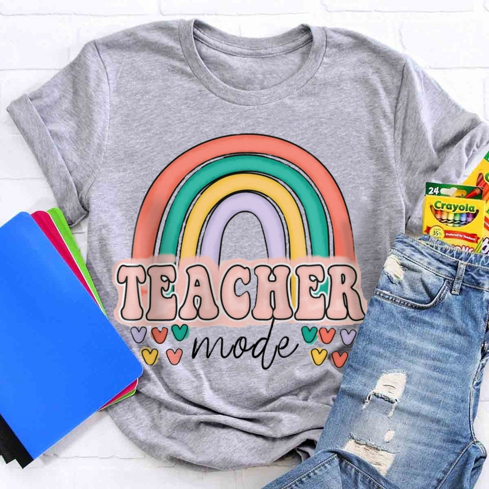 Teacher Mode Rainbow Teacher T-Shirt