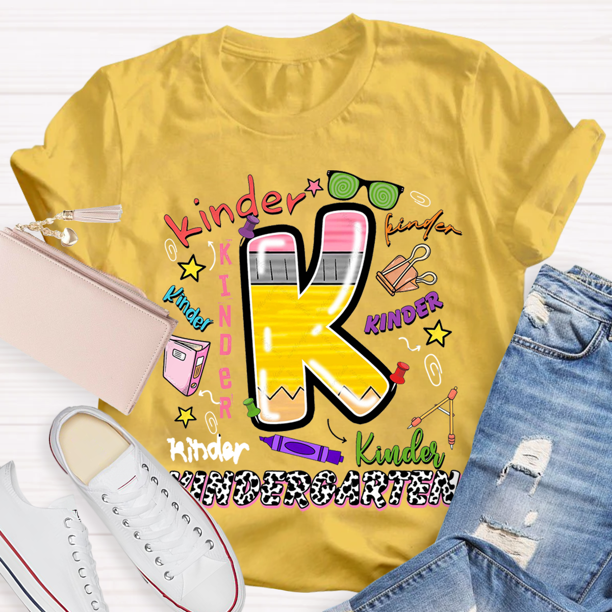 Kindergarten Graffiti Back to School T-Shirt