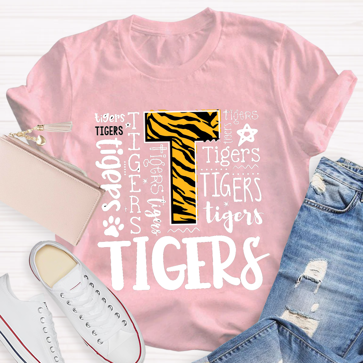 Funny Tigger Text Teacher T-Shirt