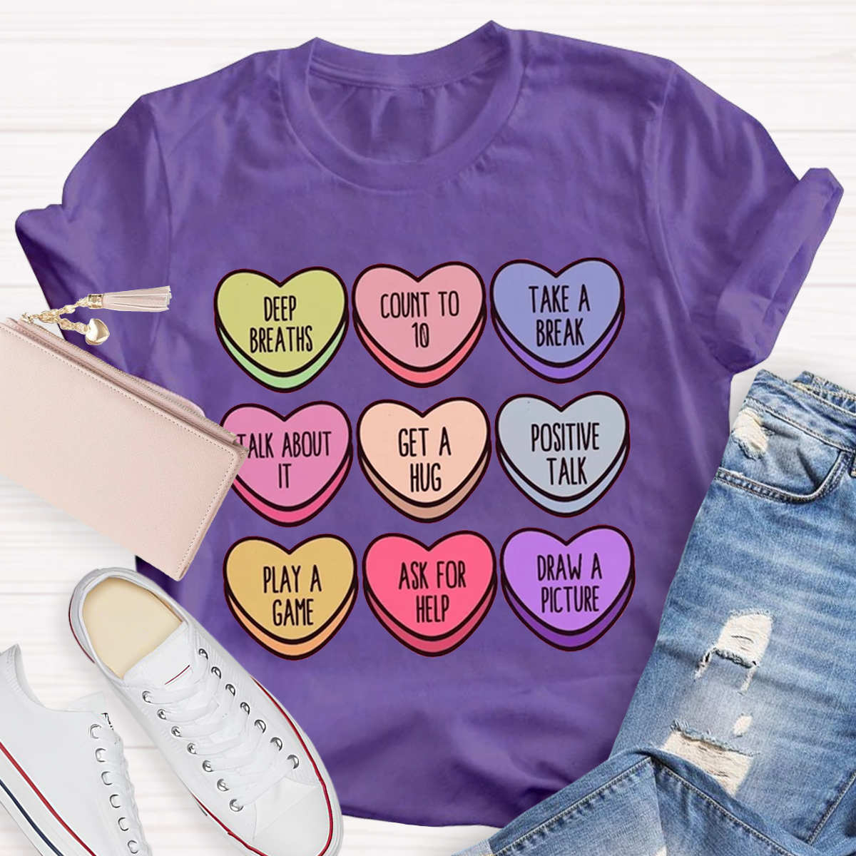 Comfort Colors Conversation Heart Teacher T-Shirt