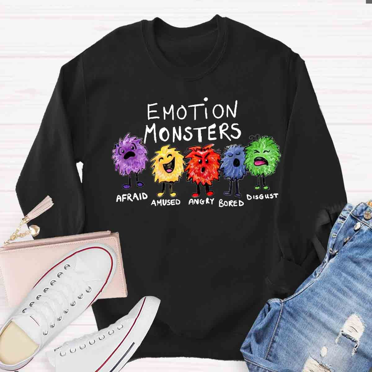 Funny Emotion Monsters Sweatshirt