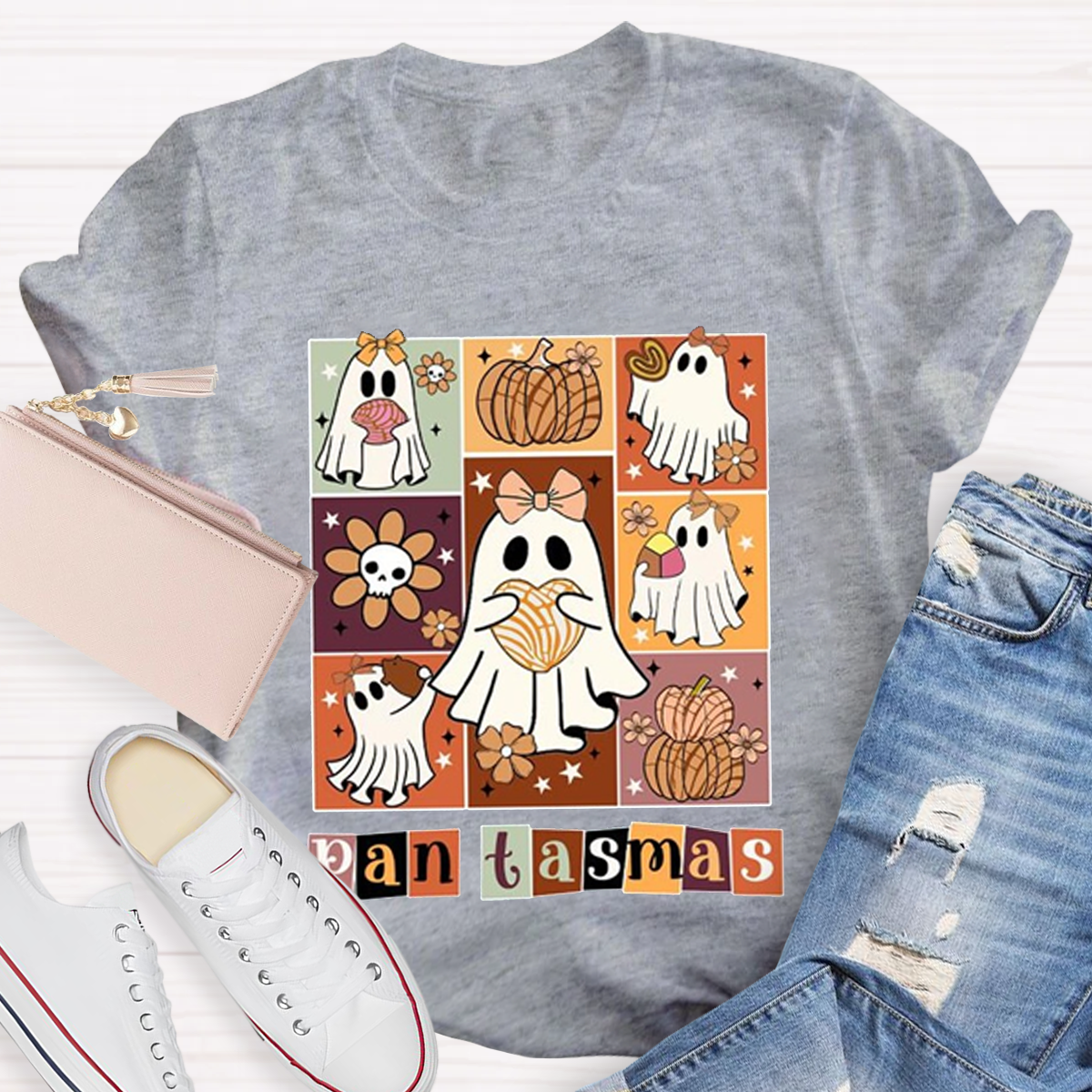 Funny Pantasmas Halloween Teacher T-Shirt