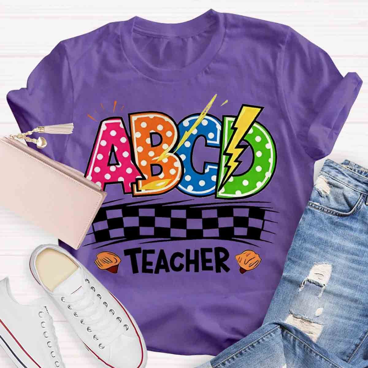 Teacher ABCD Polka dot design T-Shirt