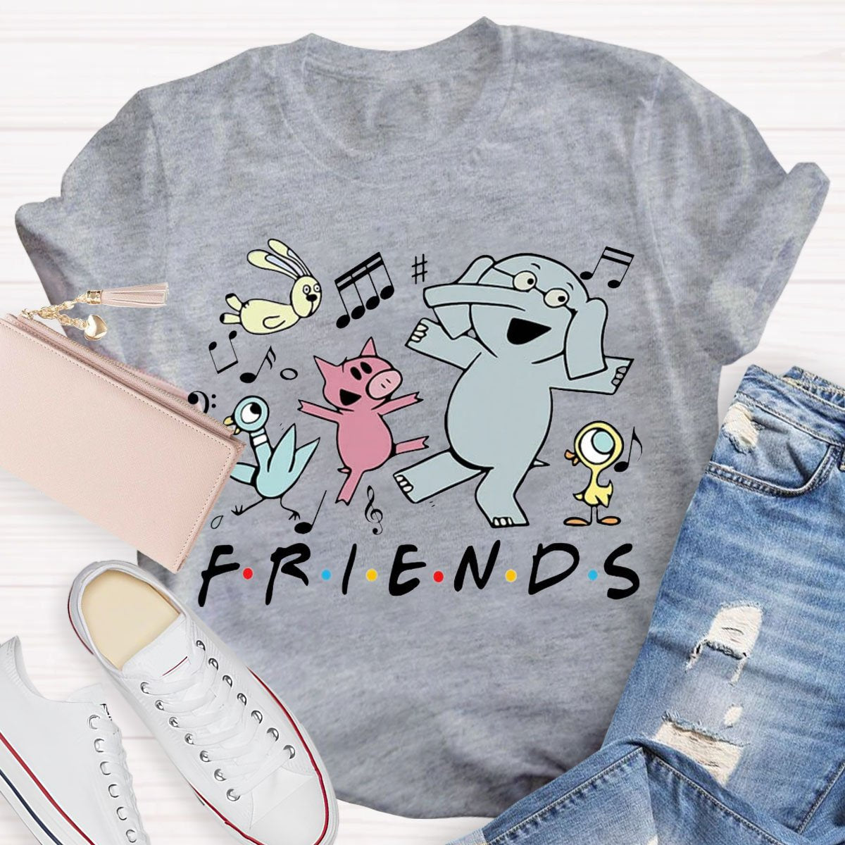 Elephant And Piggie Kindergarten Friends Reading Librarian T-shirt