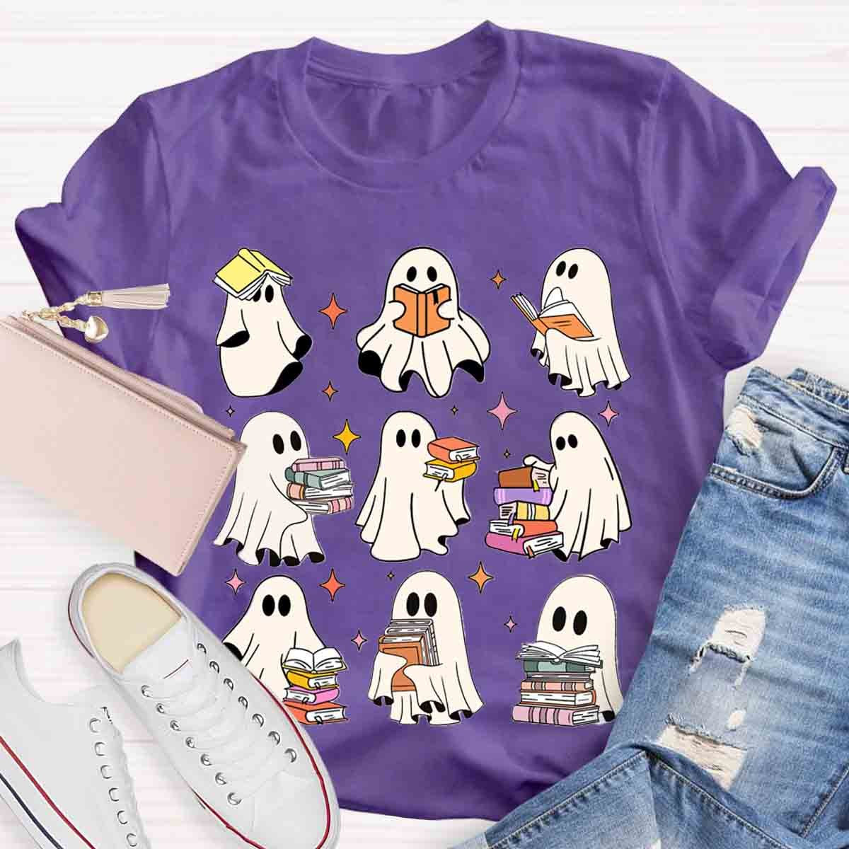 Reading Ghosts Teacher Vintage T-Shirt