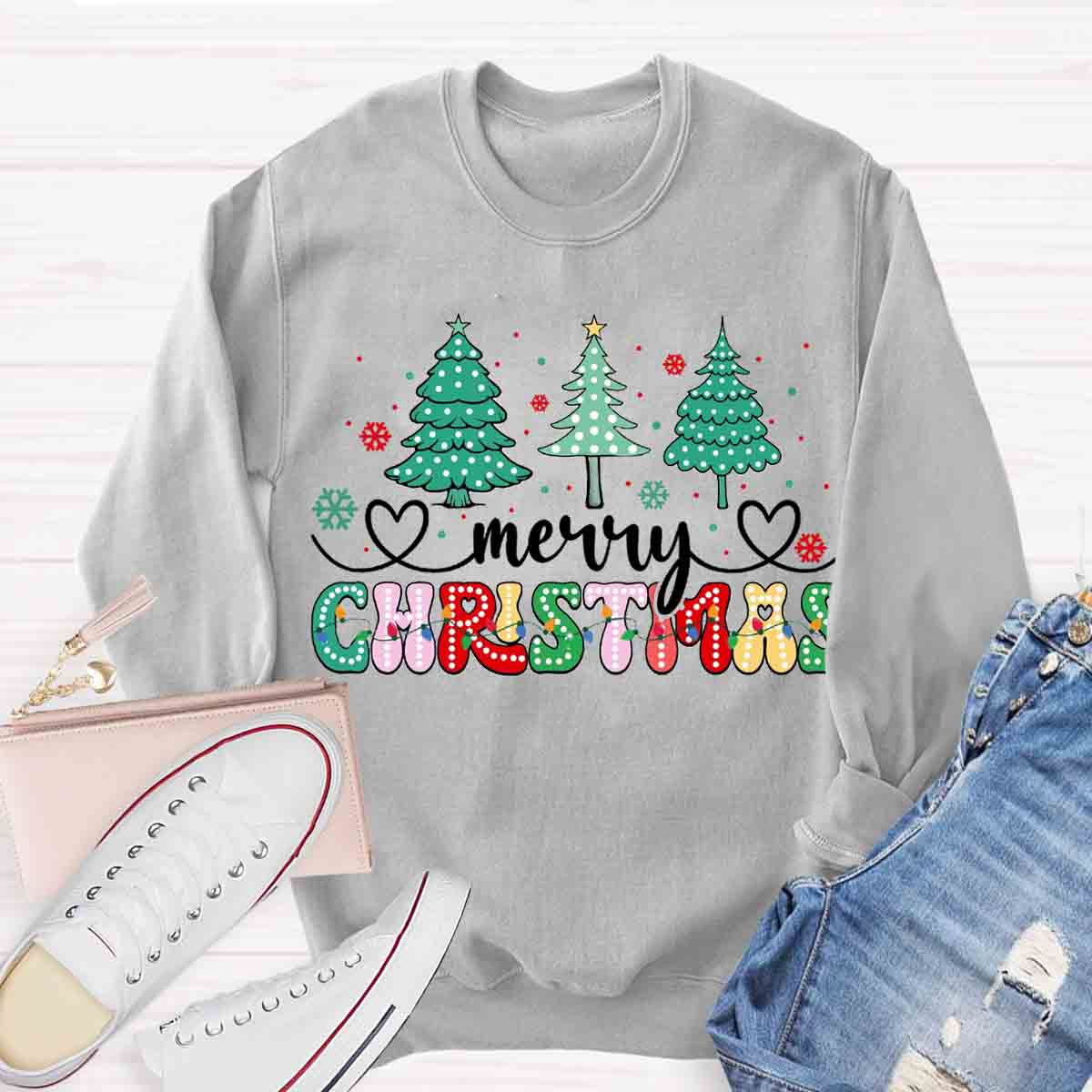 Merry Christmas Tree Teacher Sweatshirt