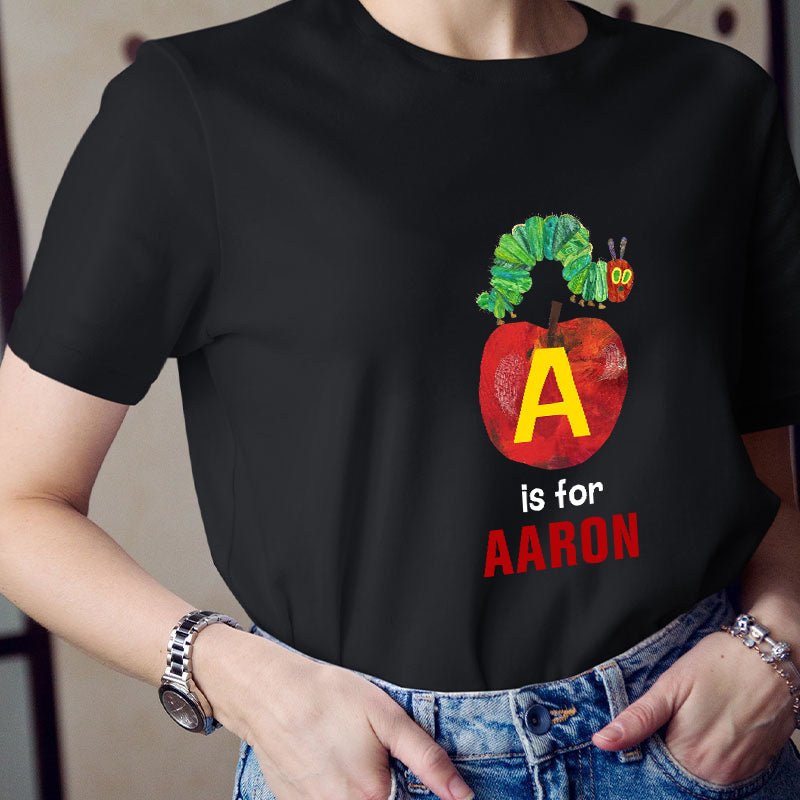 Personalized AB Letters The Very Hungry Caterpillar Teacher T-Shirt