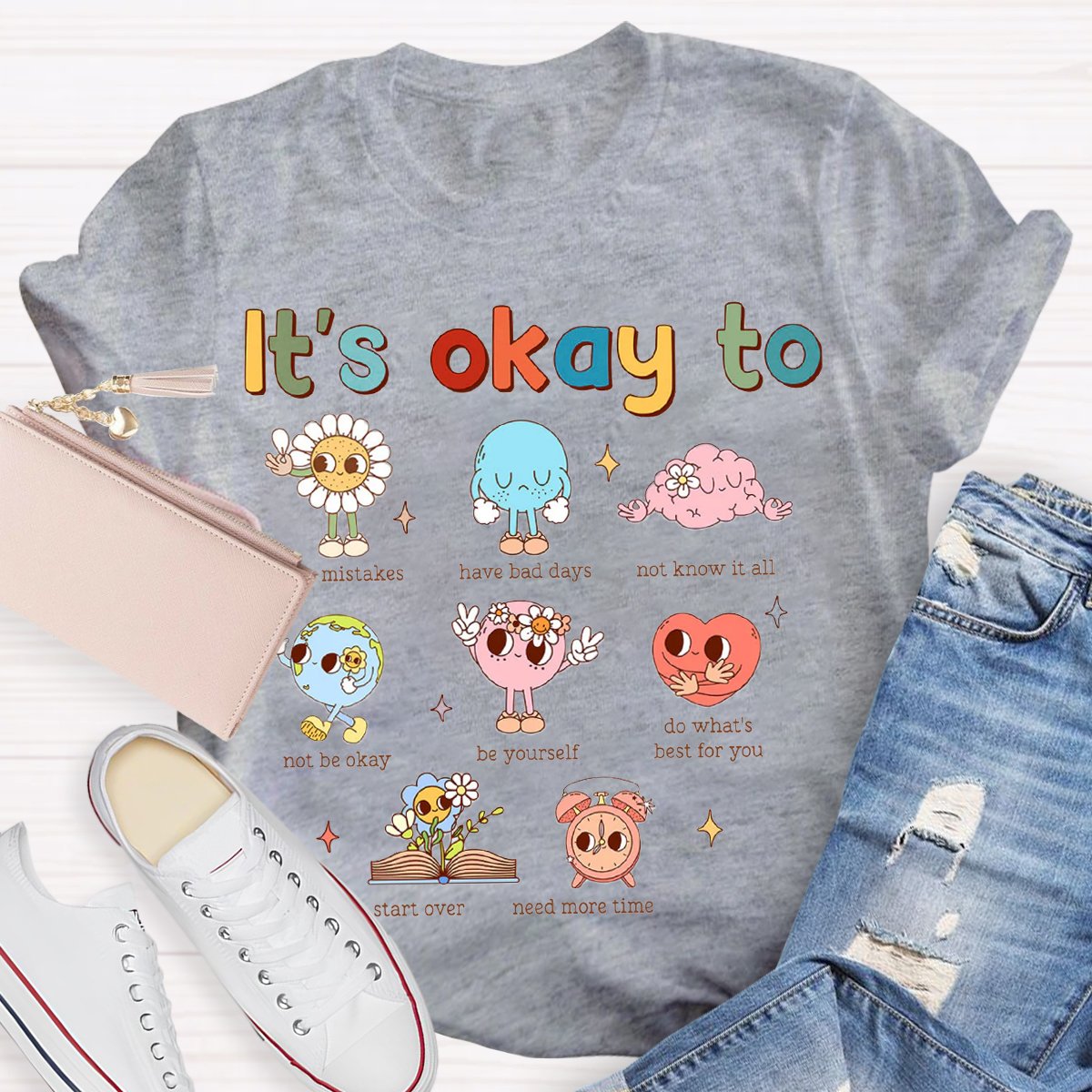 It's Ok To Mental Health Awareness Psychologist Teachers T-shirt