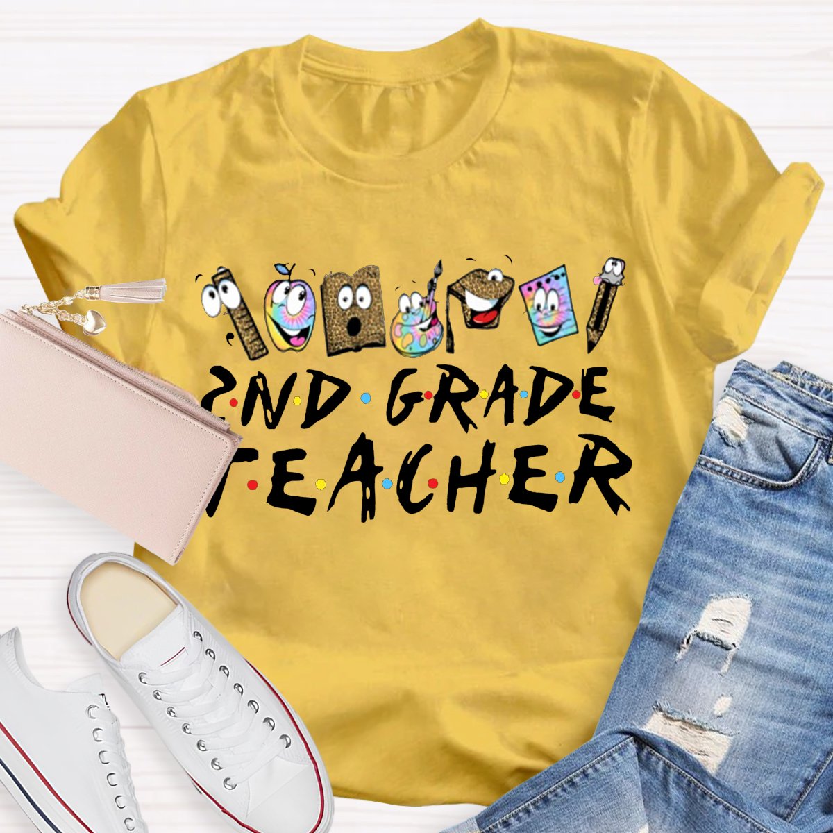 Personalized 2nd Grade Teacher Shirt