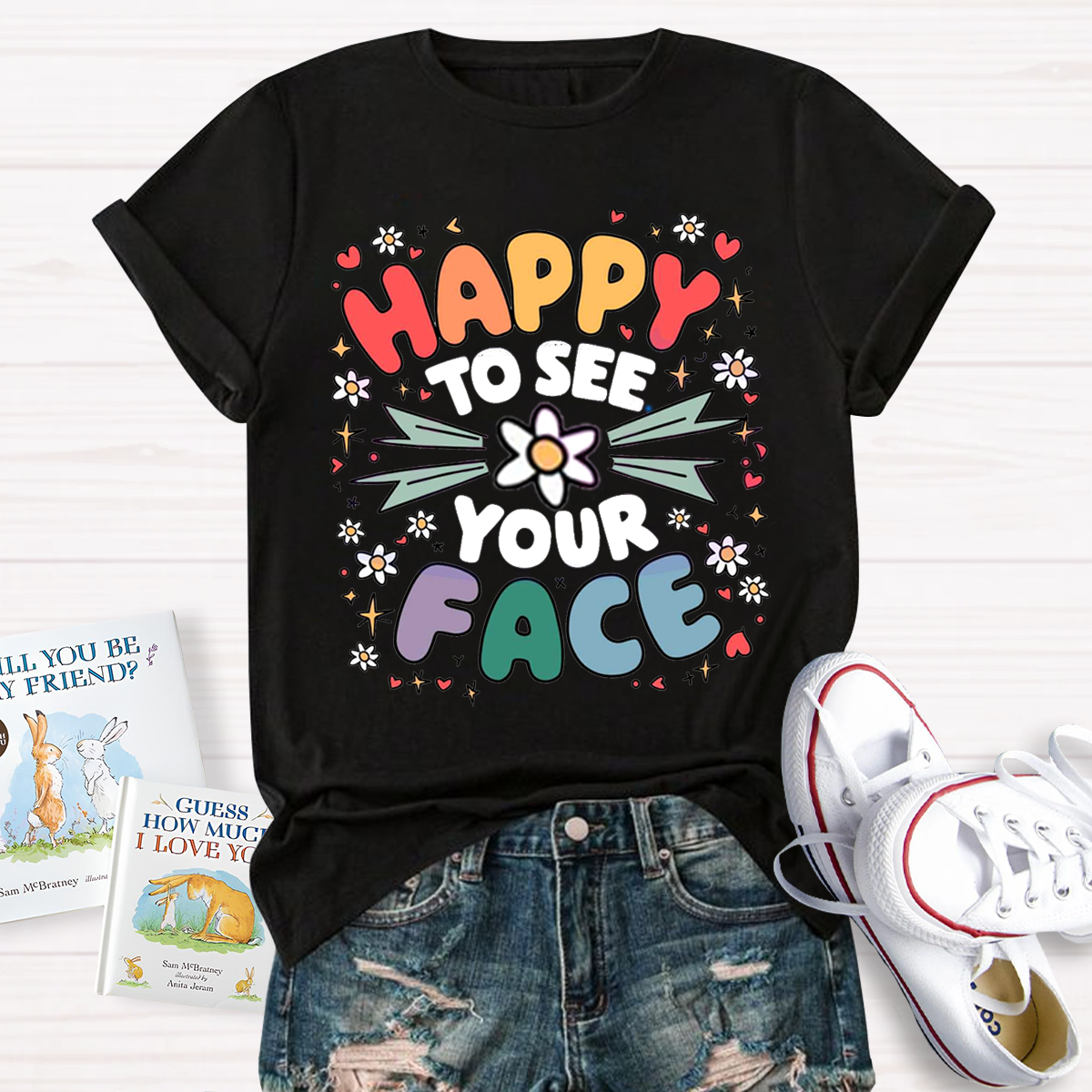 Happy To See Your Face Crew Neck T-Shirt