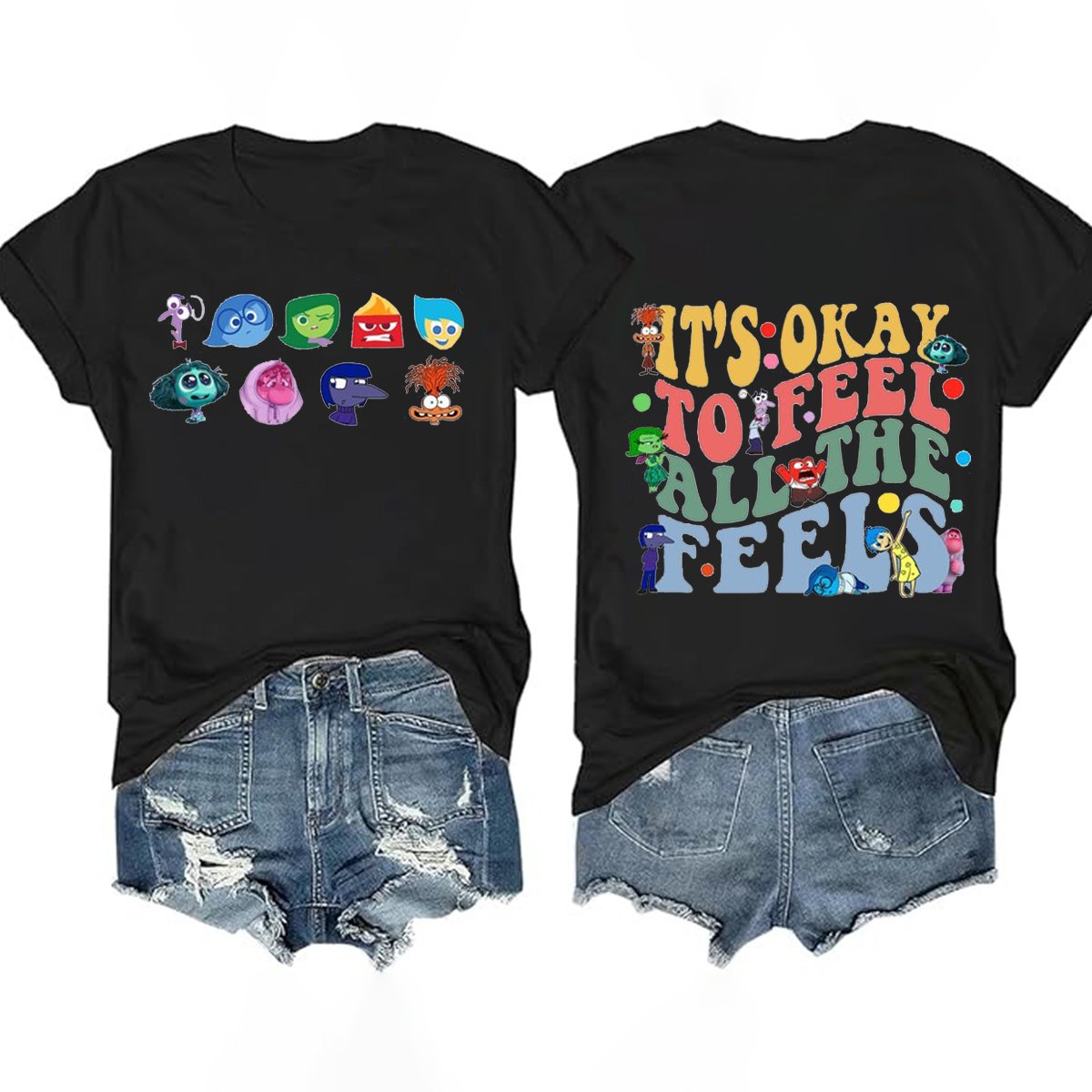 It's Okay To Feel All The Feels Double-Sided Teacher Shirt