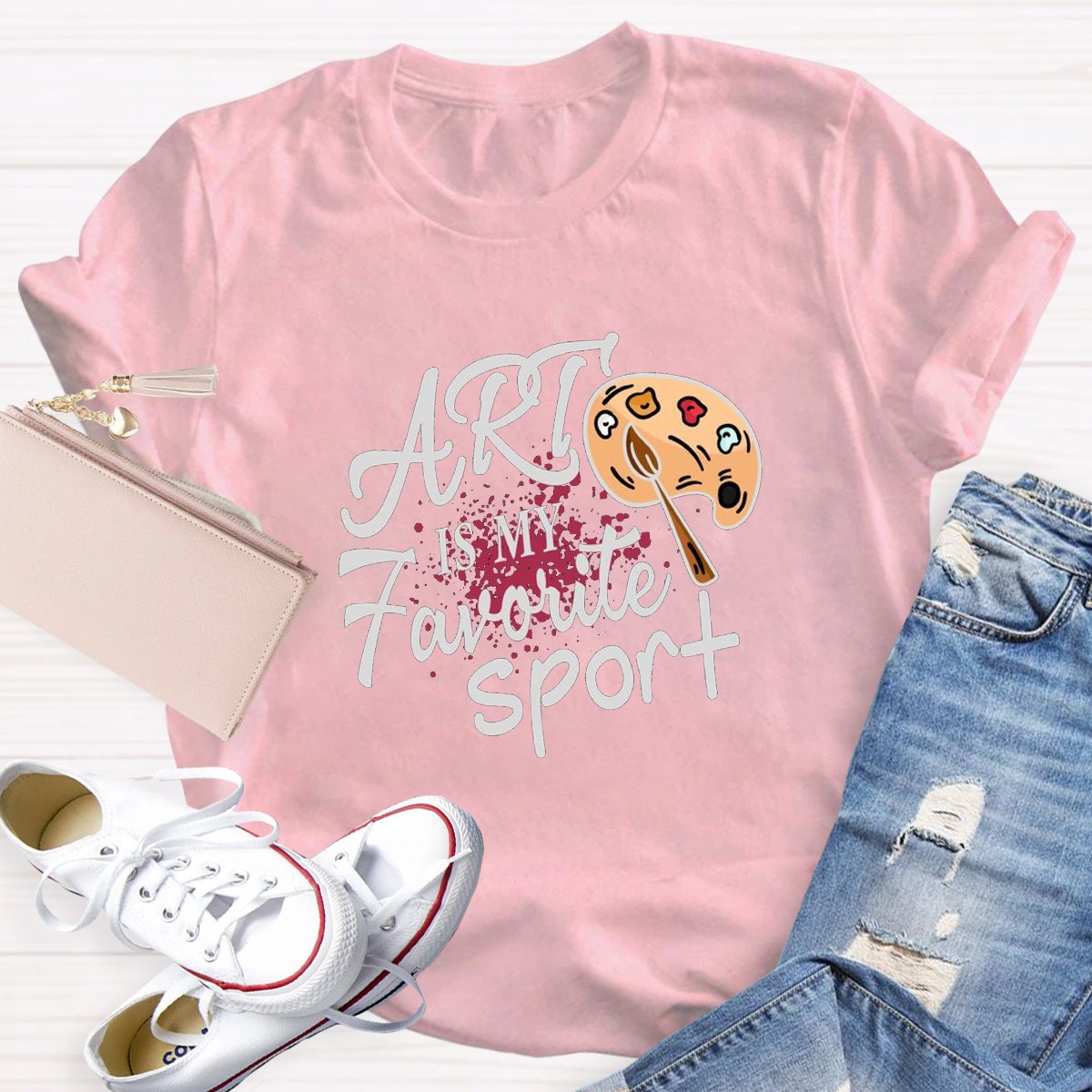 Art Is My Favorite Sport Teacher T-Shirt