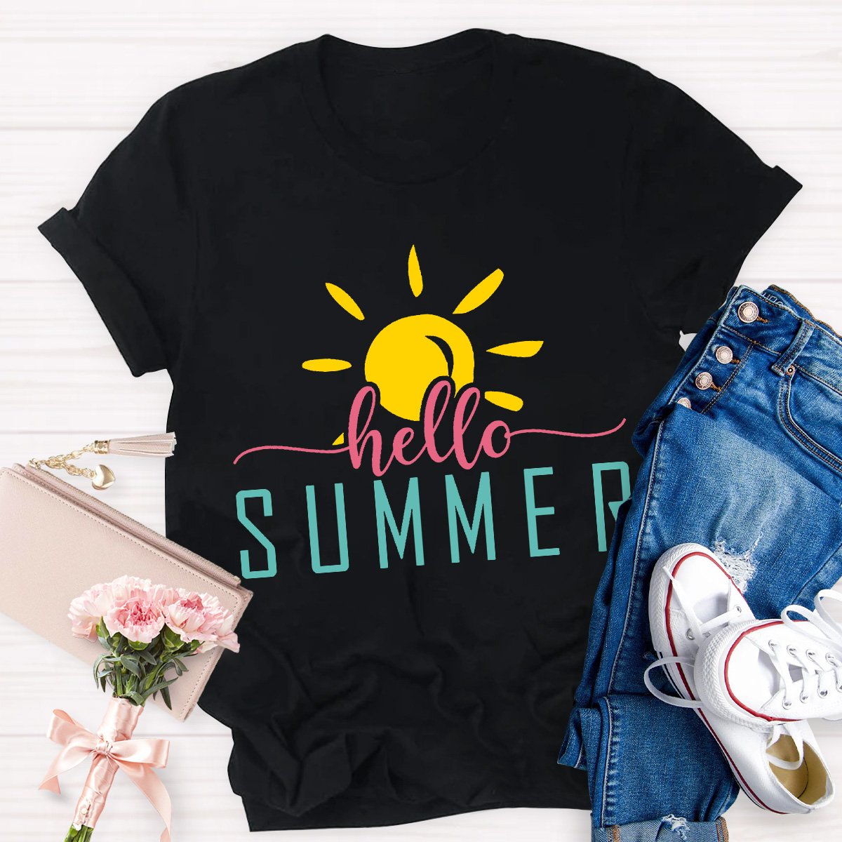 Hello Summer Teacher Graphic Tee