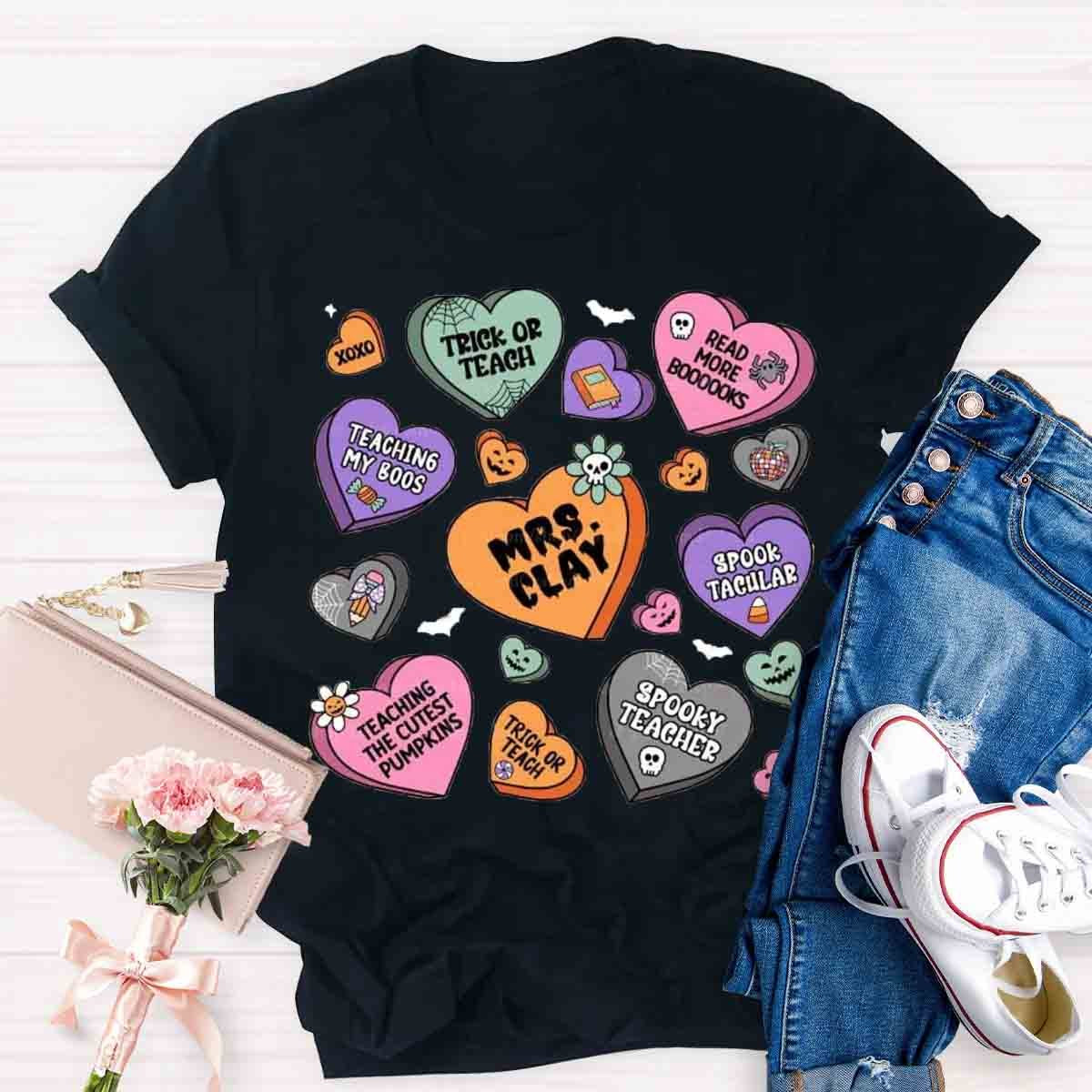 Personalized Name Teacher Halloween Shirt