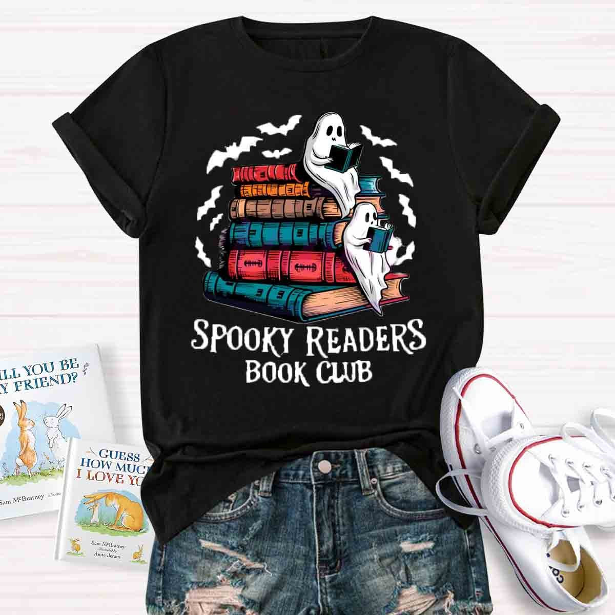 Bookish Ghost Spooky Readers Book Club T-Shirt