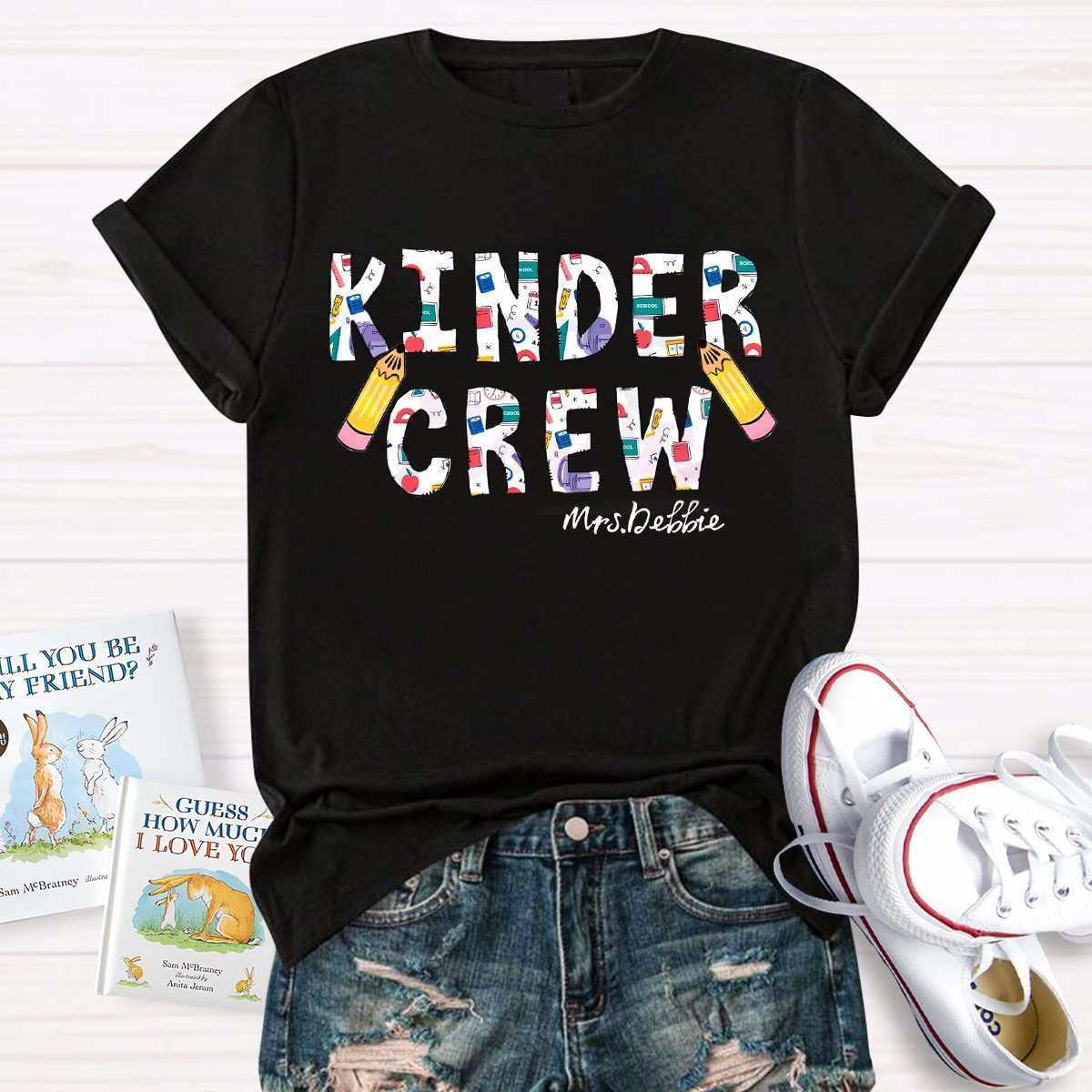 Personalized Name Kindergarten Crew T-Shirt