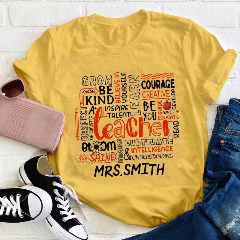 Personalized Positive Teacher T-Shirt