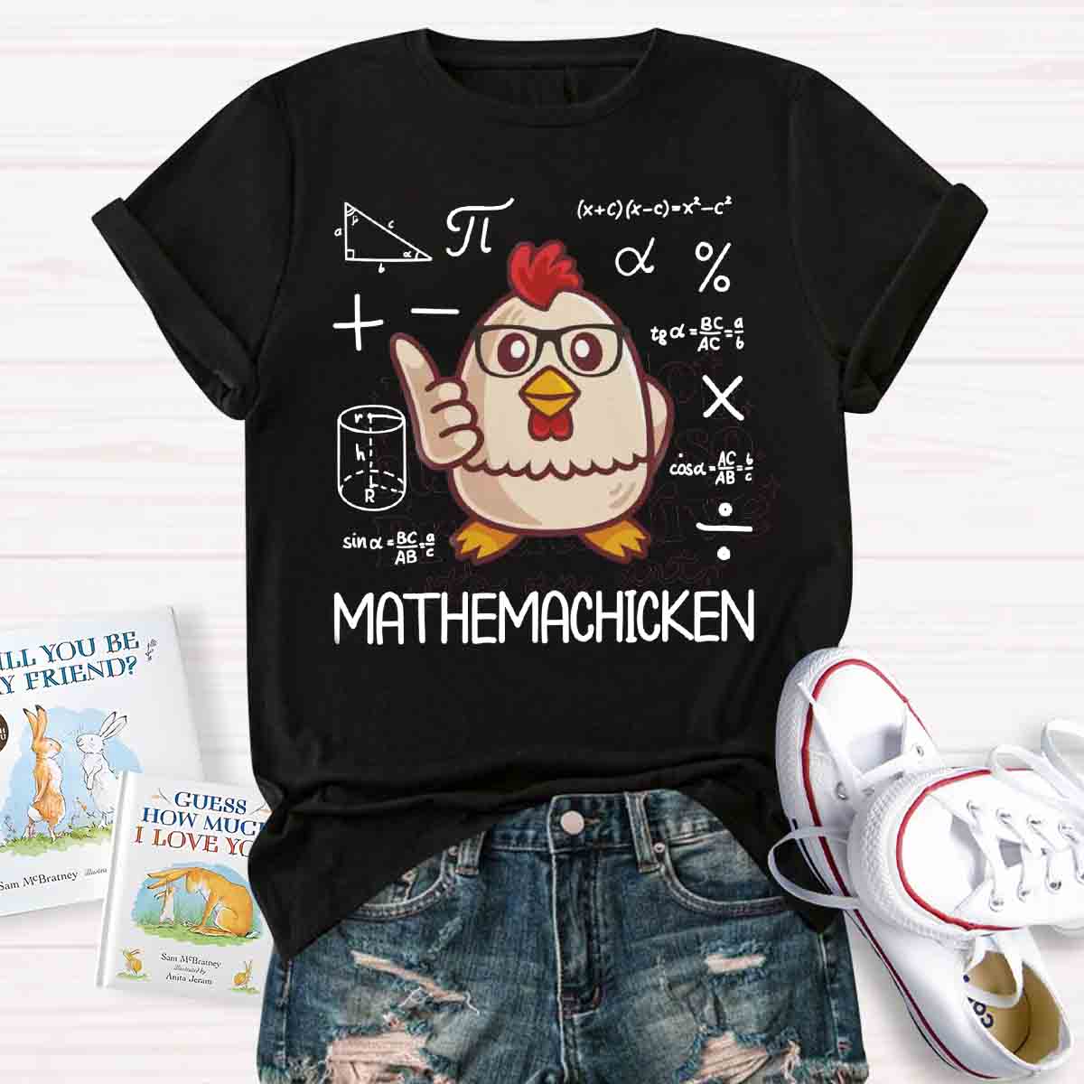 Mathemachicken Funny Math Teacher T-shirt