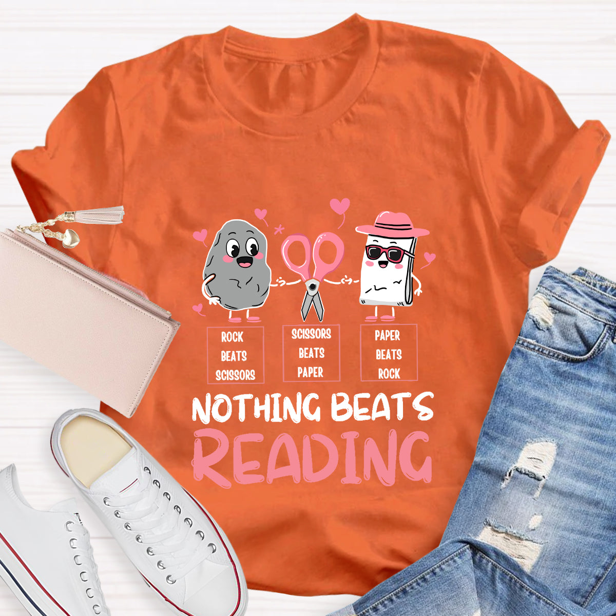 Nothing Beats Reading Teacher T-Shirt