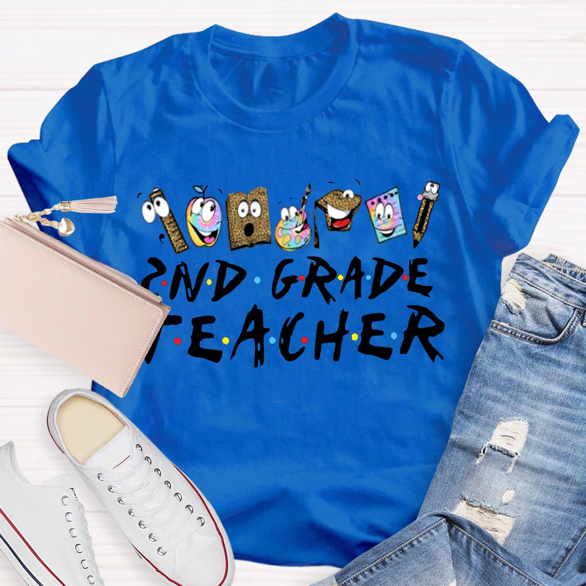 Personalized 2nd Grade Teacher Shirt