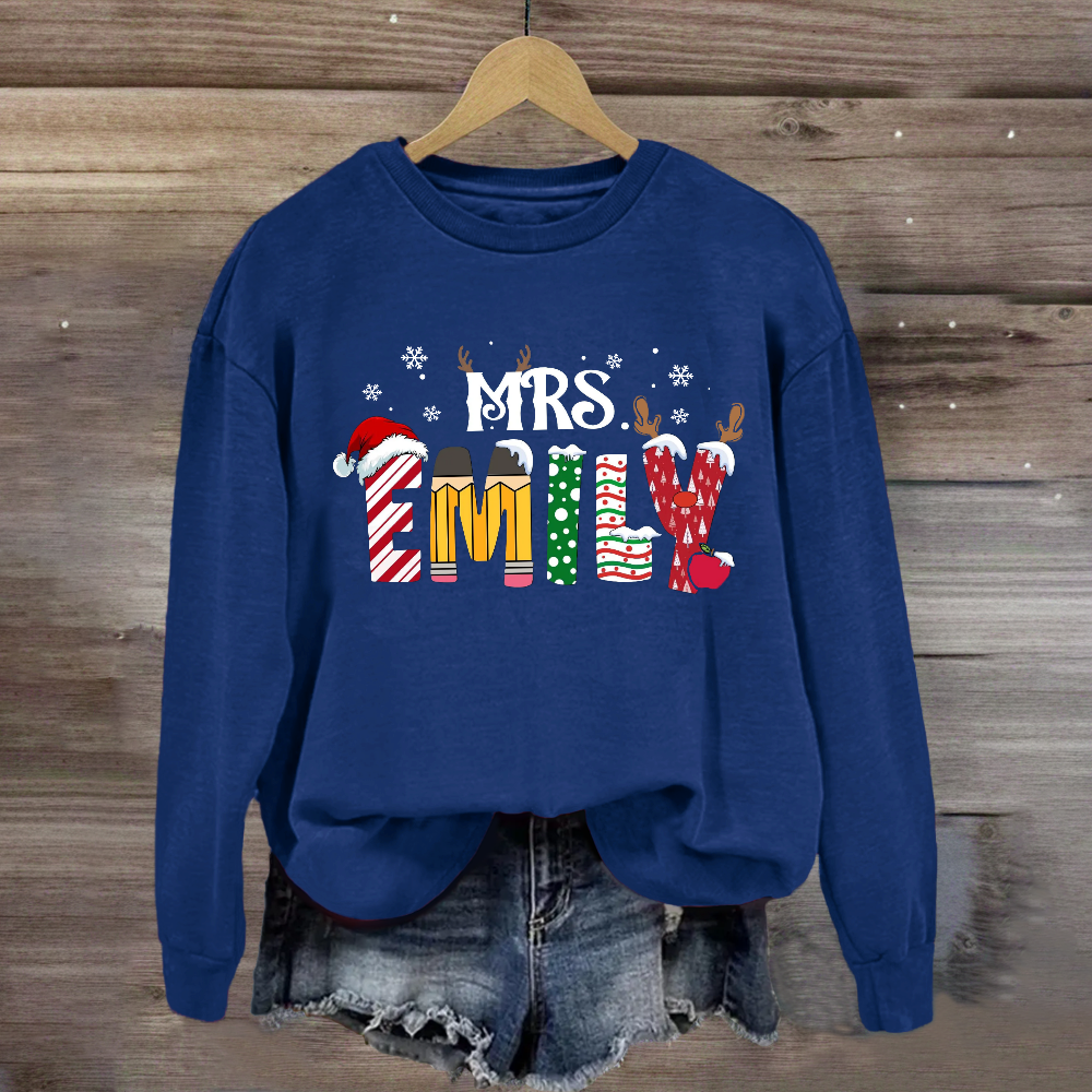 Personalized Name Christmas Emily Sweatshirt