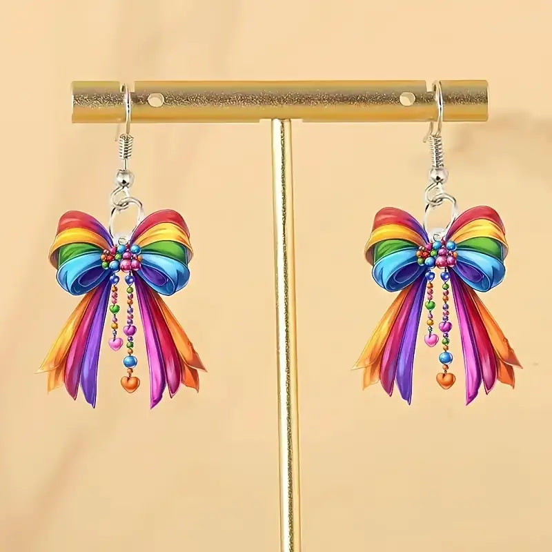 Colorful Bow Acrylic Earrings