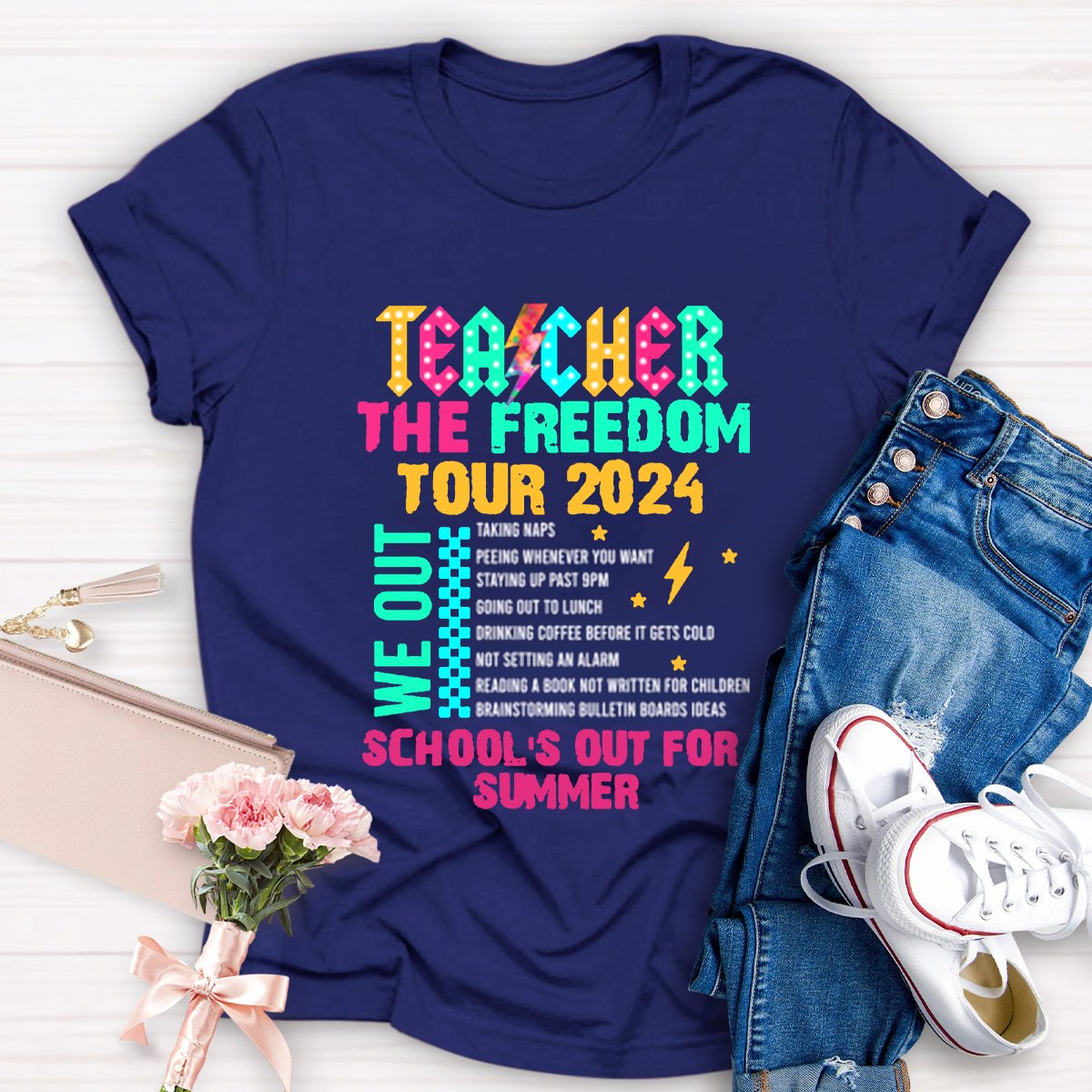 Teacher The Freedom Tour 2024 Teacher Shirt