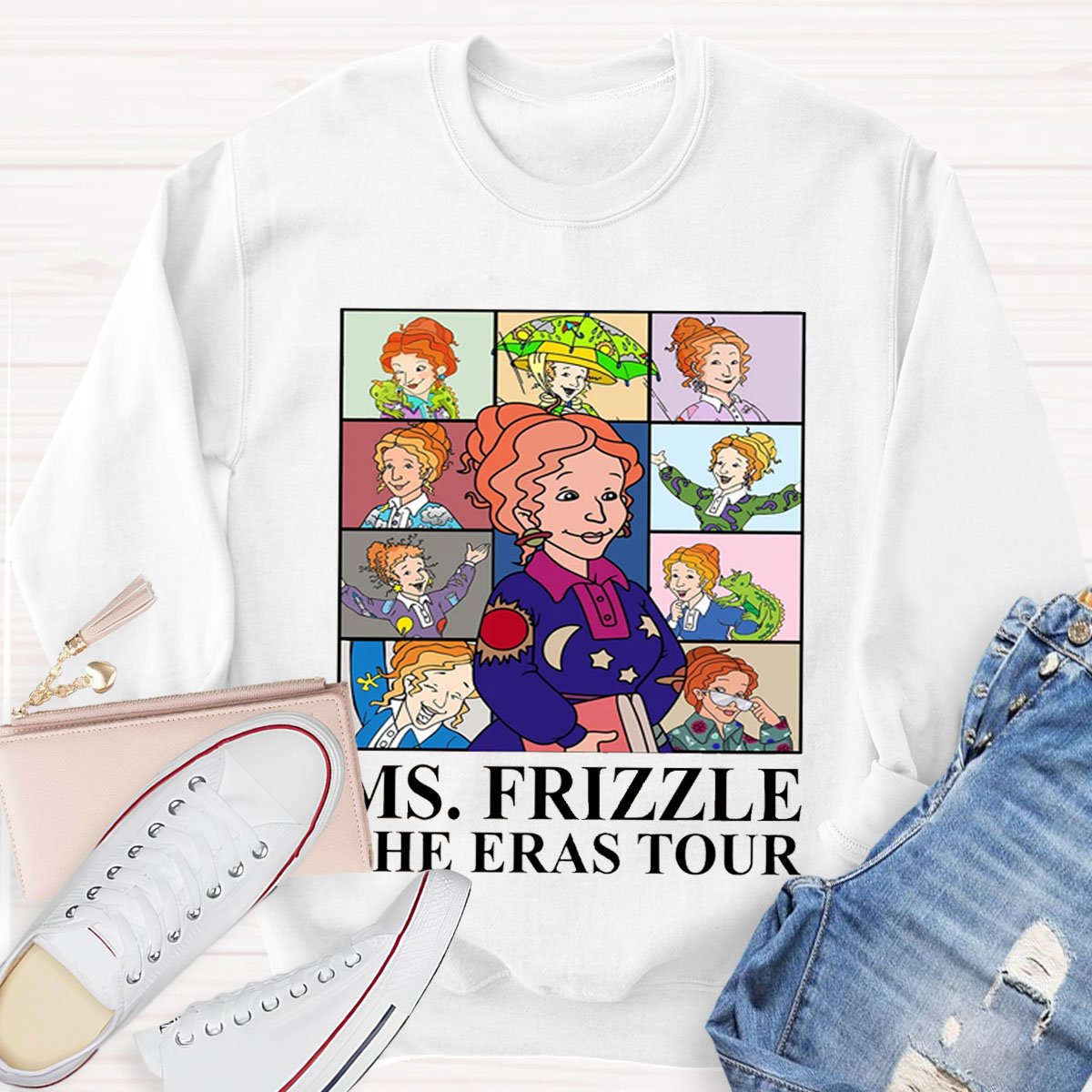 Personalized Name The Eras Tour Teacher Sweatshirt