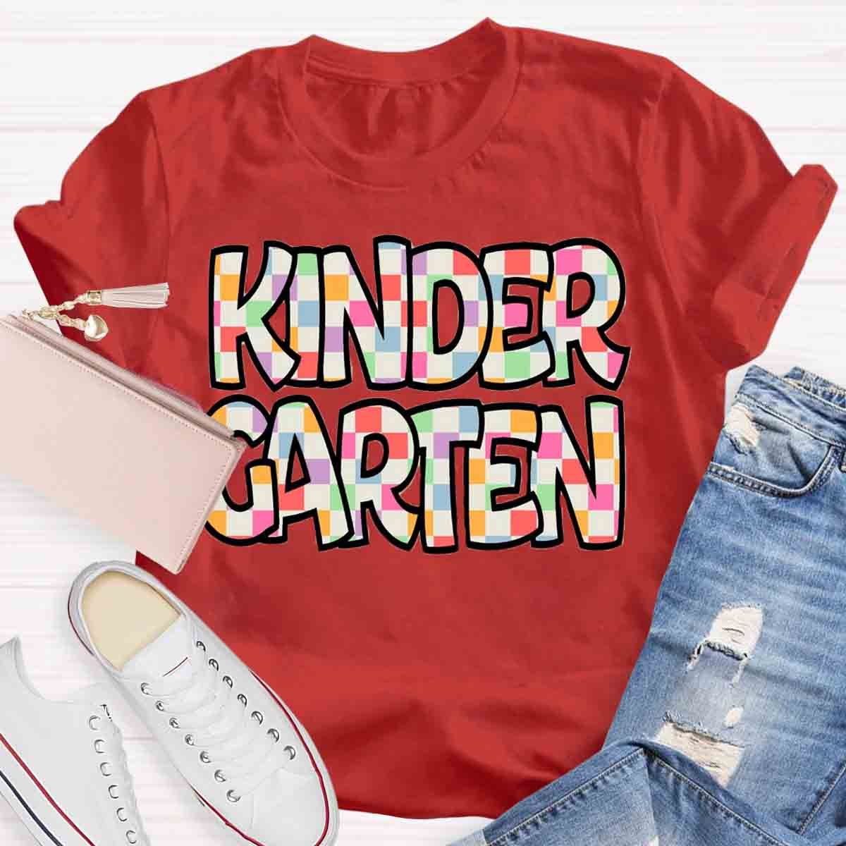 Personalized Grade Colorful Color Block T-Shirt