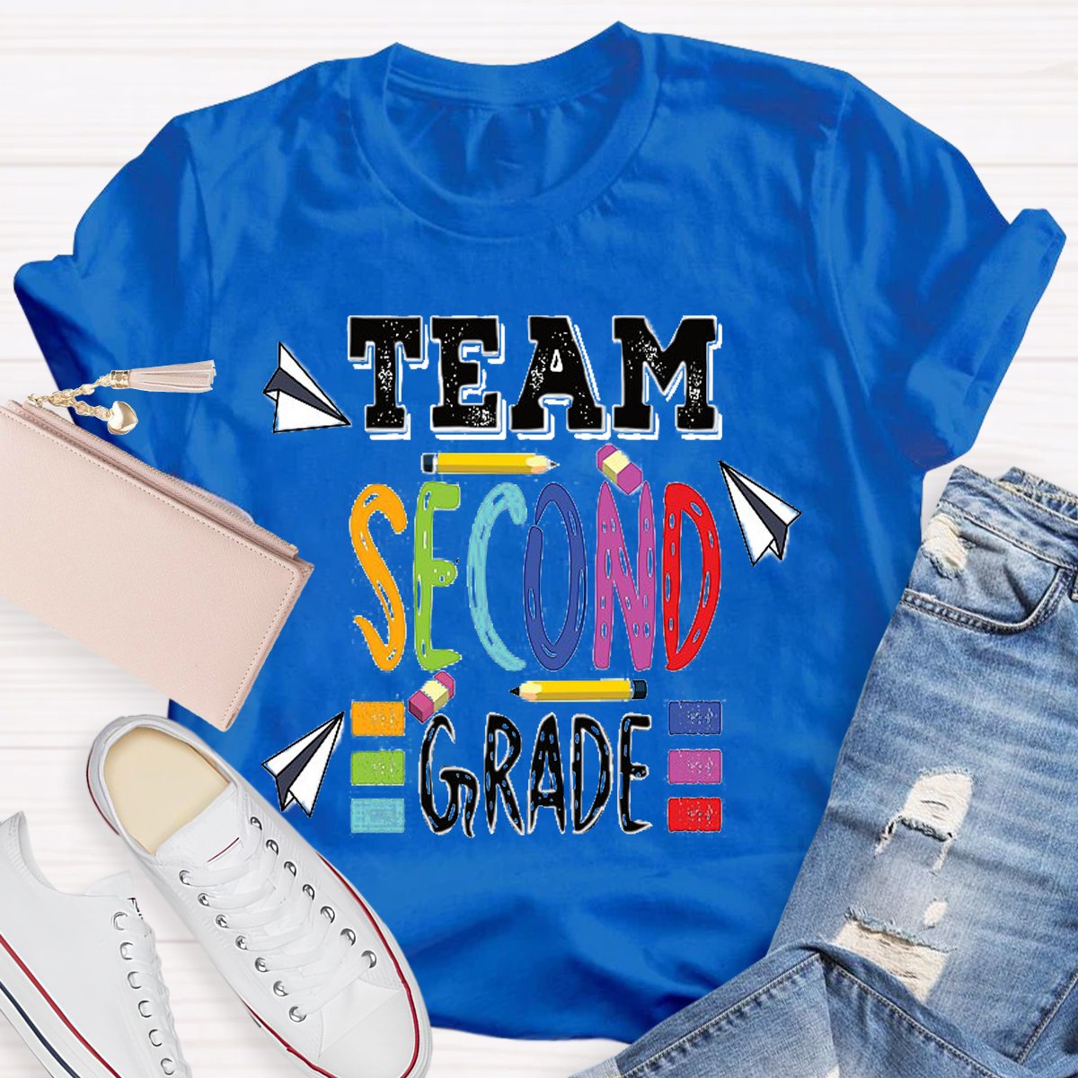 Personalized Grade Team 2nd Grade Back to School T-shirt