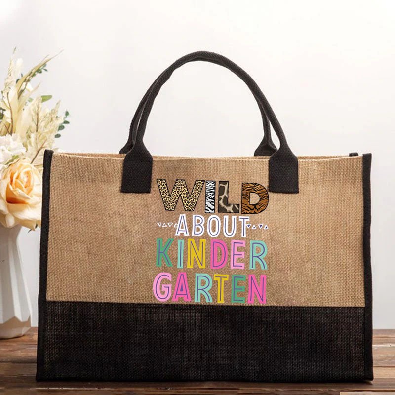 Personalized Wild about Fourth Grade Teacher Cotton Tote Bag