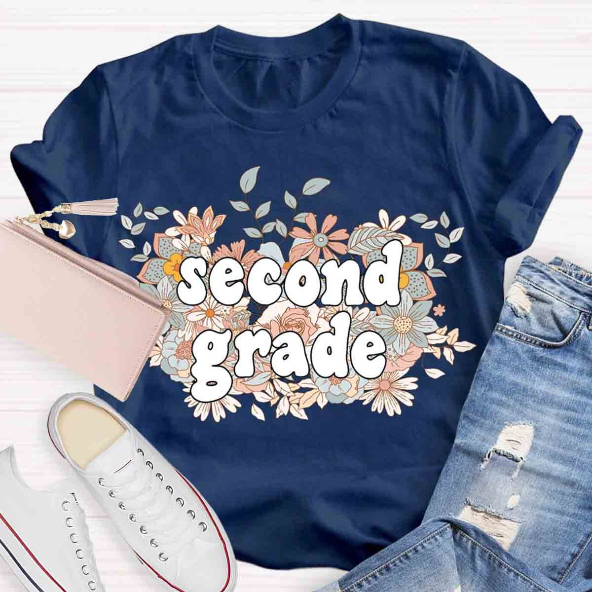 Personalized Grade Wild Flowers T-Shirt