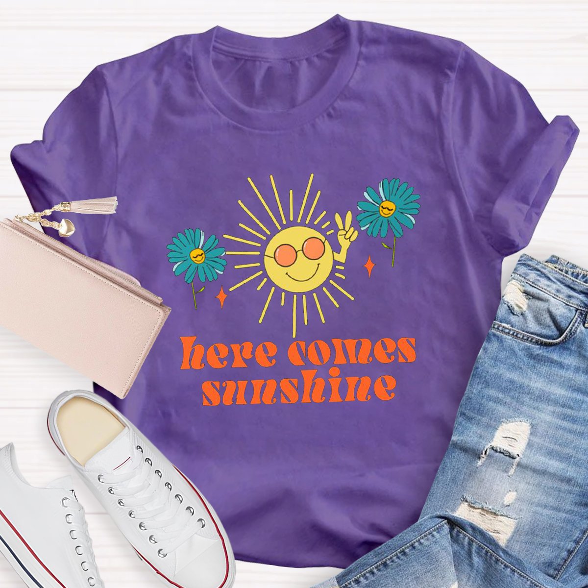 Here Comes Sunshine Teacher Shirt