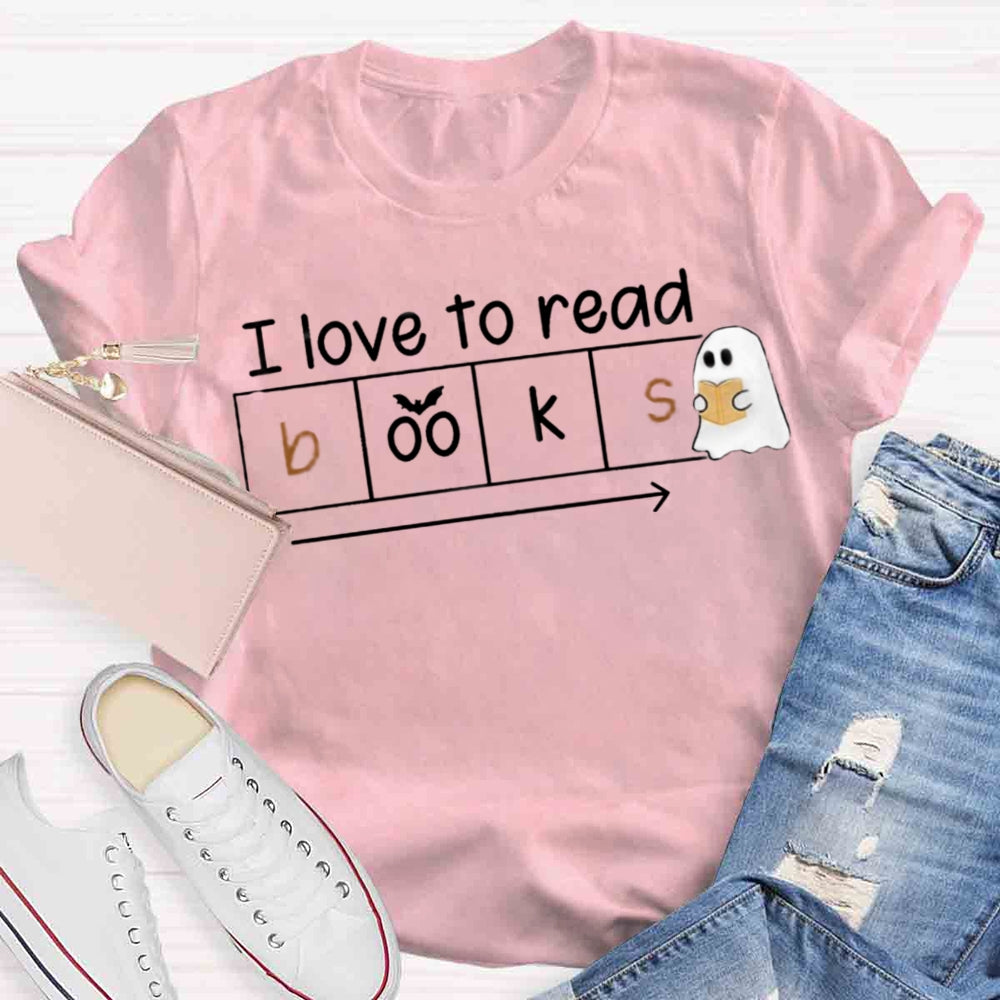 I Love To Read Books Halloween T-shirt