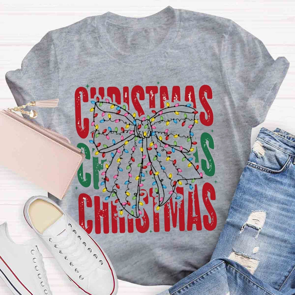 Christmas Coquette Bow T-shirt