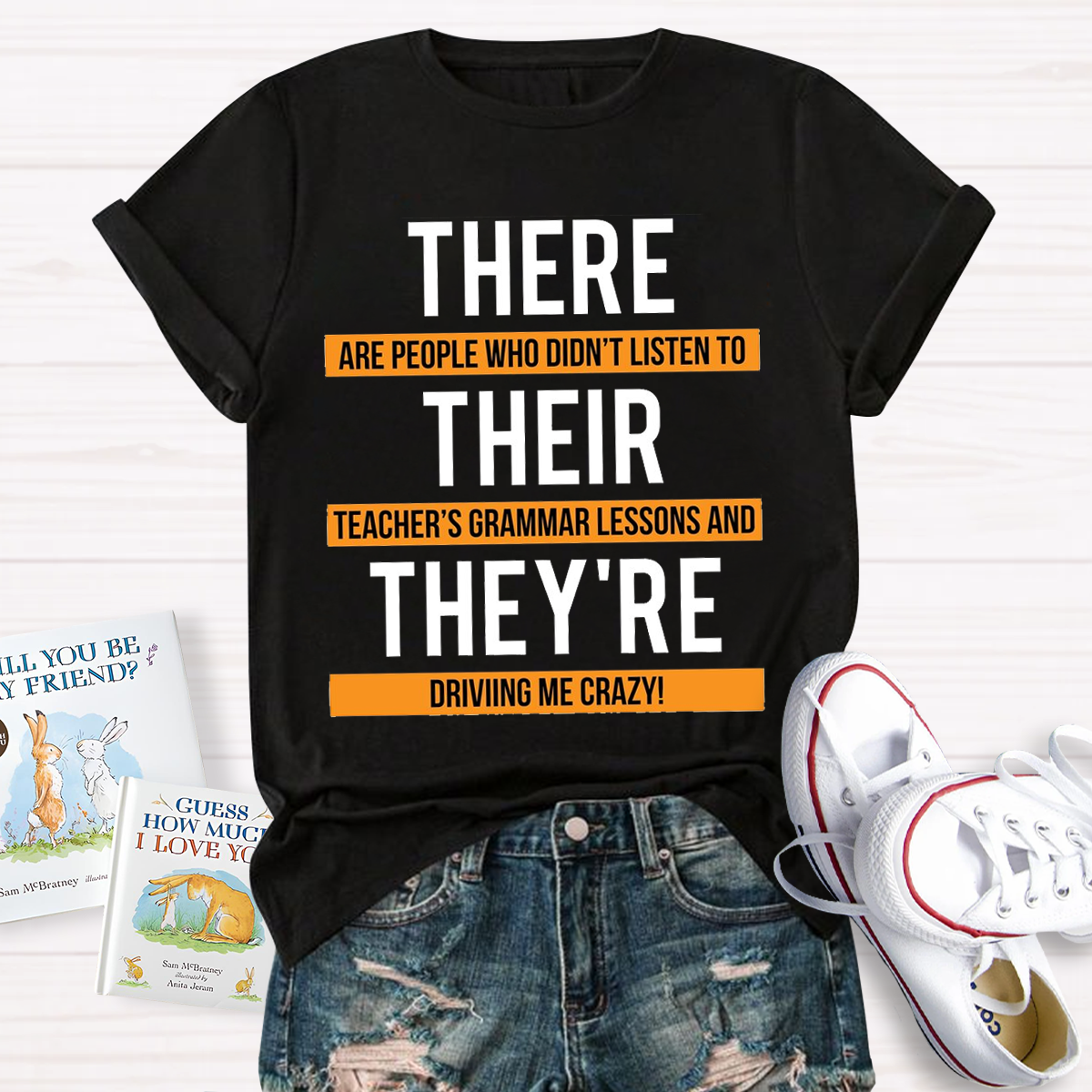 There Their They're Funny English Grammar Teacher Humor T-Shirt