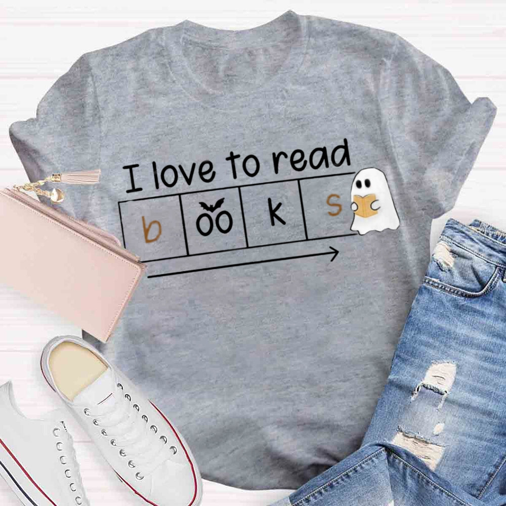 I Love To Read Books Halloween T-shirt