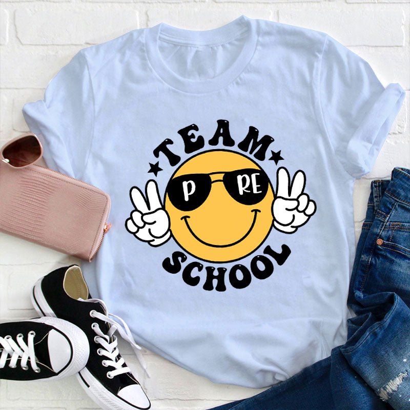 Personalized Grade Handsome Smiling Face Teacher T-Shirt