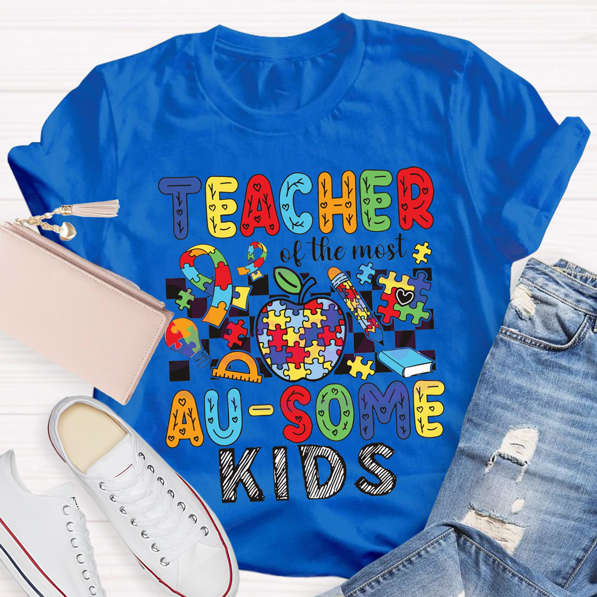 Teach Of Most Au-some Kids T-Shirt