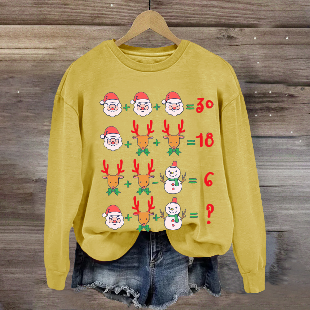 Christmas Funny Math Teacher Sweatshirt