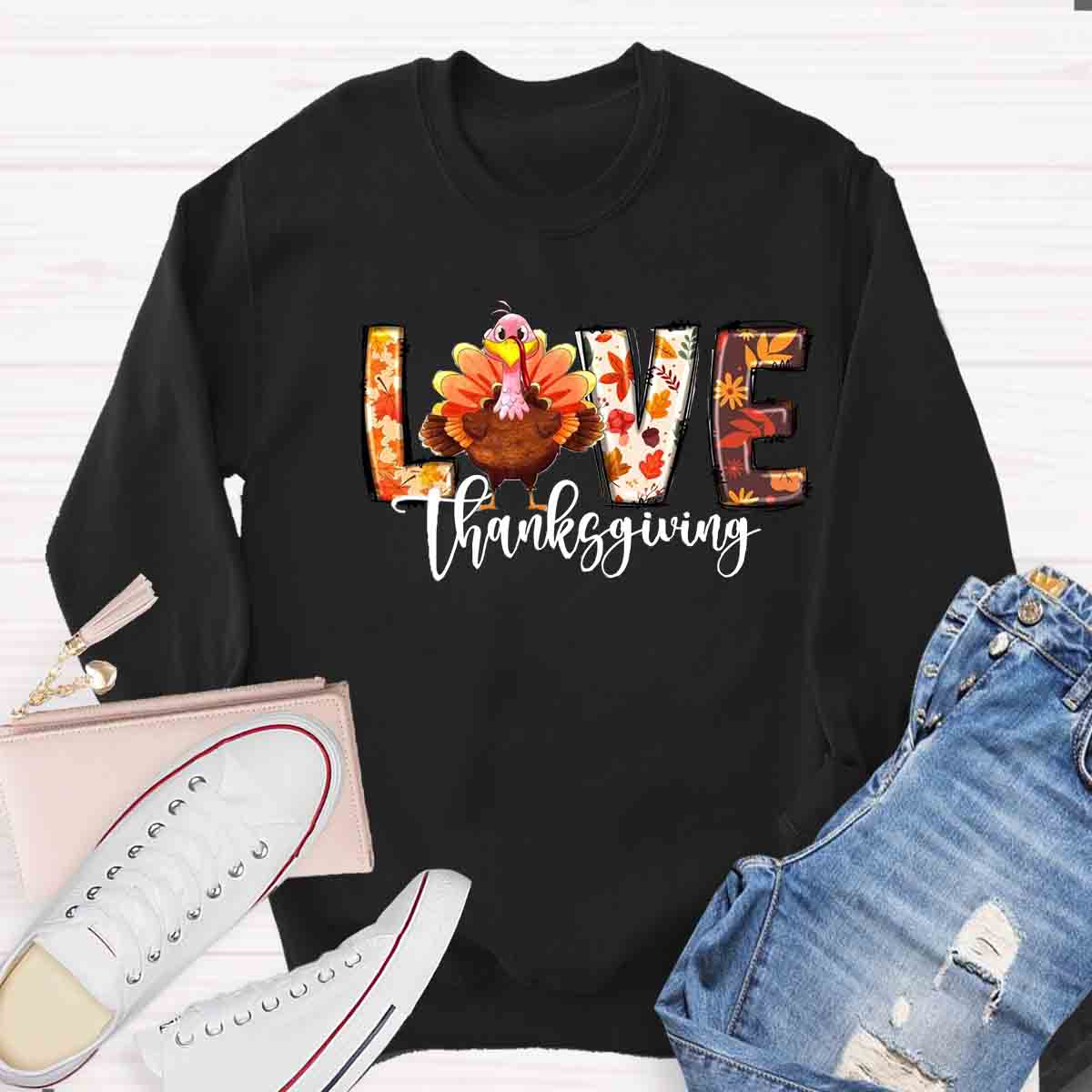 Fall Thanksgiving Turkey Sweatshirt