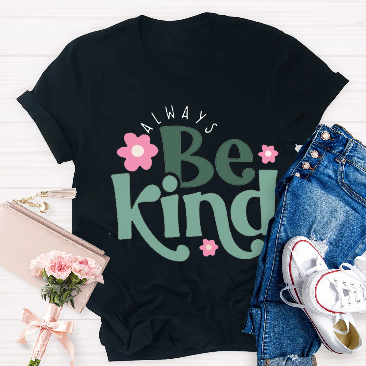 Flower Design Always Be Kind Teacher T-shirt